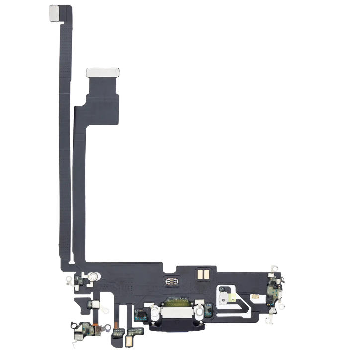 Cablu Flex Port de Incarcare iPhone 12 Pro Max (Aftermarket Plus) - Graphite - imagine 2