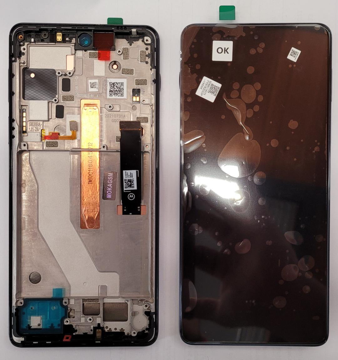 Original Display Motorola Moto Edge 20 PRO BLUE cu Rama Original Service Pack