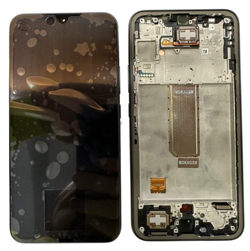 display original samsung galaxy a34 5g a346 gh82-31200a cu rama negru