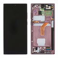 Original Display Samsung Galaxy S22 Ultra S908 cu rama, Burgundy