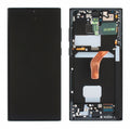 Display Samsung Galaxy S22 Ultra S908 cu rama, Black Graphite/Sky Blue/Red) (rama Negru MAT)