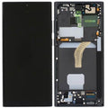 Display Original Samsung Galaxy S22 Ultra S908 cu Ramă – Negru | Ecran Super AMOLED