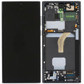 Display Samsung Galaxy S22 Ultra S908 cu rama, Negru