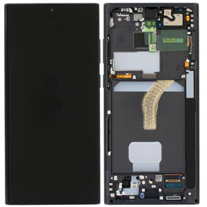 Display Samsung Galaxy S22 Ultra S908 cu rama, Negru