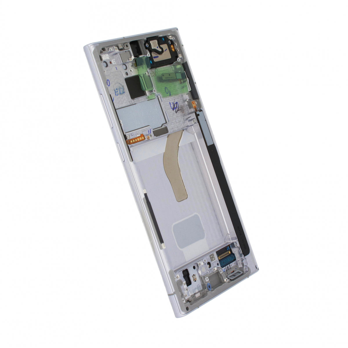 Display Samsung Galaxy S22 Ultra S908 cu rama silver , White - imagine 2