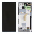 Display Samsung Galaxy S22 Ultra S908 cu rama silver