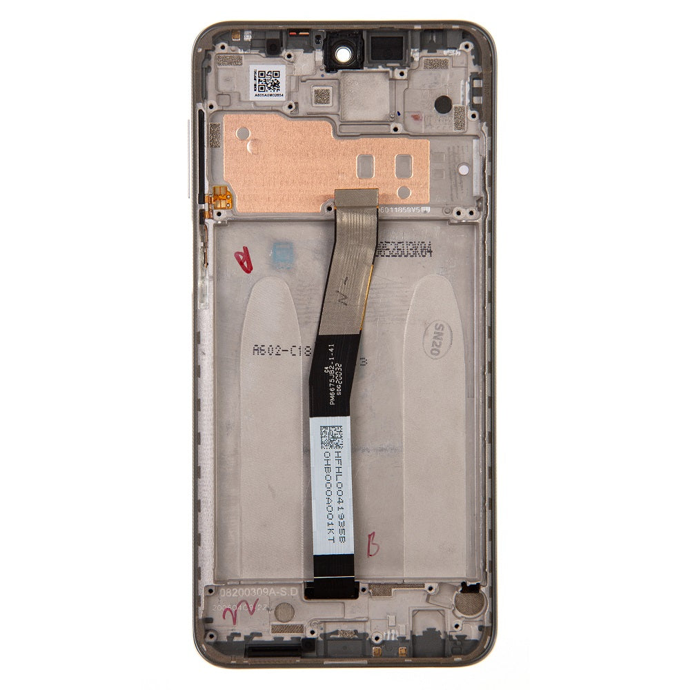 Ecran Display cu Rama Xiaomi Redmi Note 9 Pro White - imagine 2