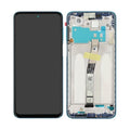 Ecran Display cu Rama Xiaomi Redmi Note 9s Blue Service Pack cu Rama