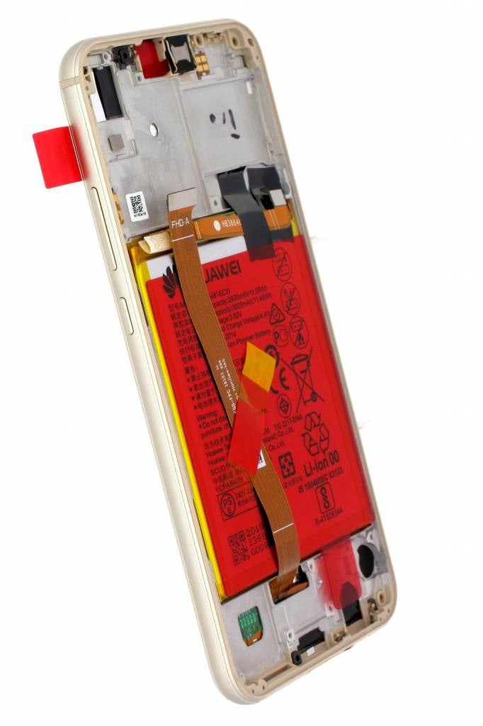 Ecran Display Huawei P20 Lite Service Pack + Rama + Acumulator + difuzor Original GOLD - imagine 2