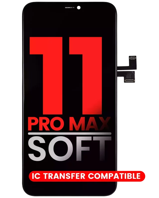 Display Ecran iPhone 11 Pro Max Soft OLED Premium Negru cu Touch Compatibil A2161 A2218 A2220