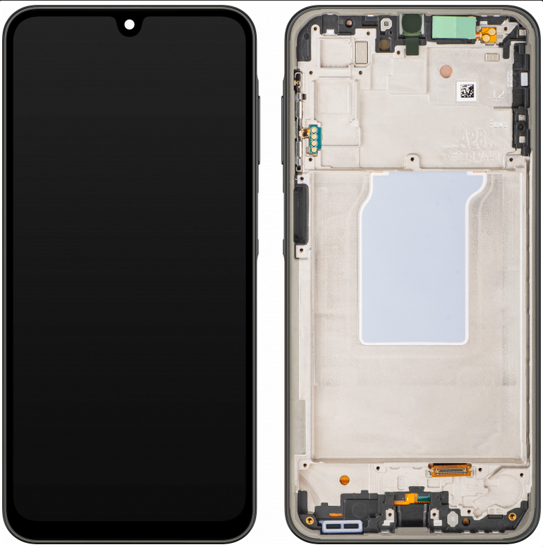 Display compatibil Samsung Galaxy A26/A266 cu ramă negru – InCell LCD + touchscreen
