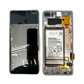 Ecran Display Samsung S10 Plus cu BATERIE G975 White Alb GH82-18834B