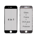 Sticla Geam cu rama Oca si polarizator pentru Iphone 6s Plus Negru