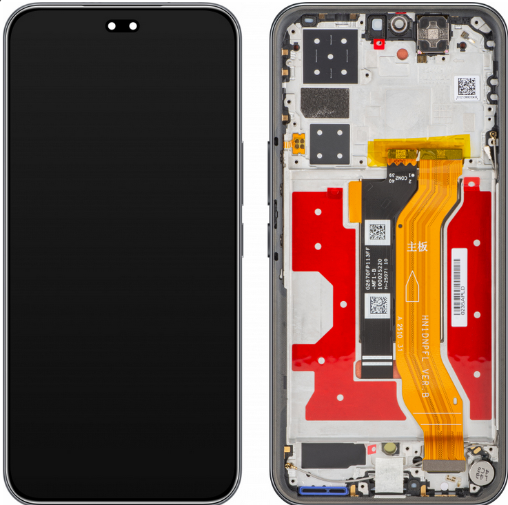 Display Honor 400 Pro, cu Rama, Negru (Midnight Black), Original Service Pack 0235APFA, ECRAN - imagine 2