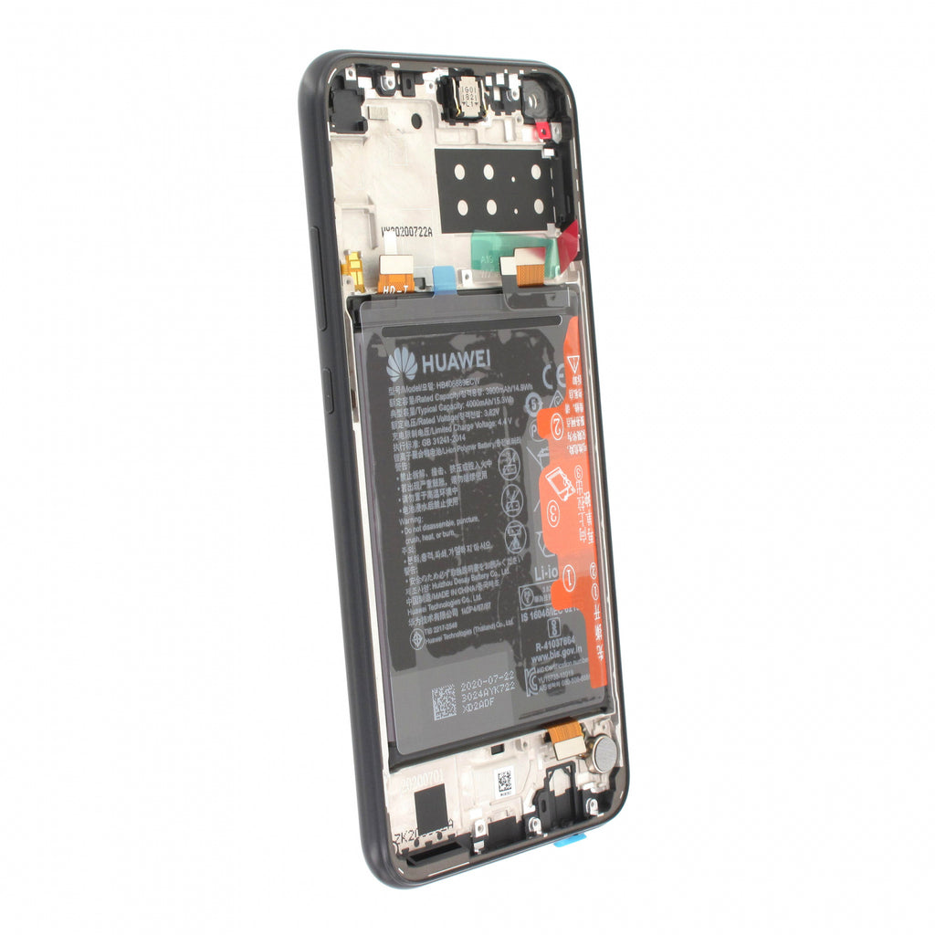 Original Display Huawei P40 Lite E Negru Original Service Pack cu rama si Acumulator - imagine 2