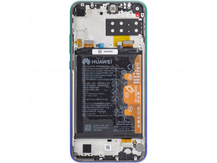 Original Display Huawei P40 Lite E Aurora Blue Original Service Pack cu rama si Acumulator - imagine 2
