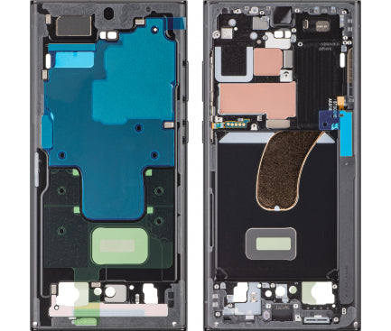 Rama / Carcasa / Mijloc, ecran Samsung Galaxy S23 Ultra, Original Service Pack, Neagra Graphite